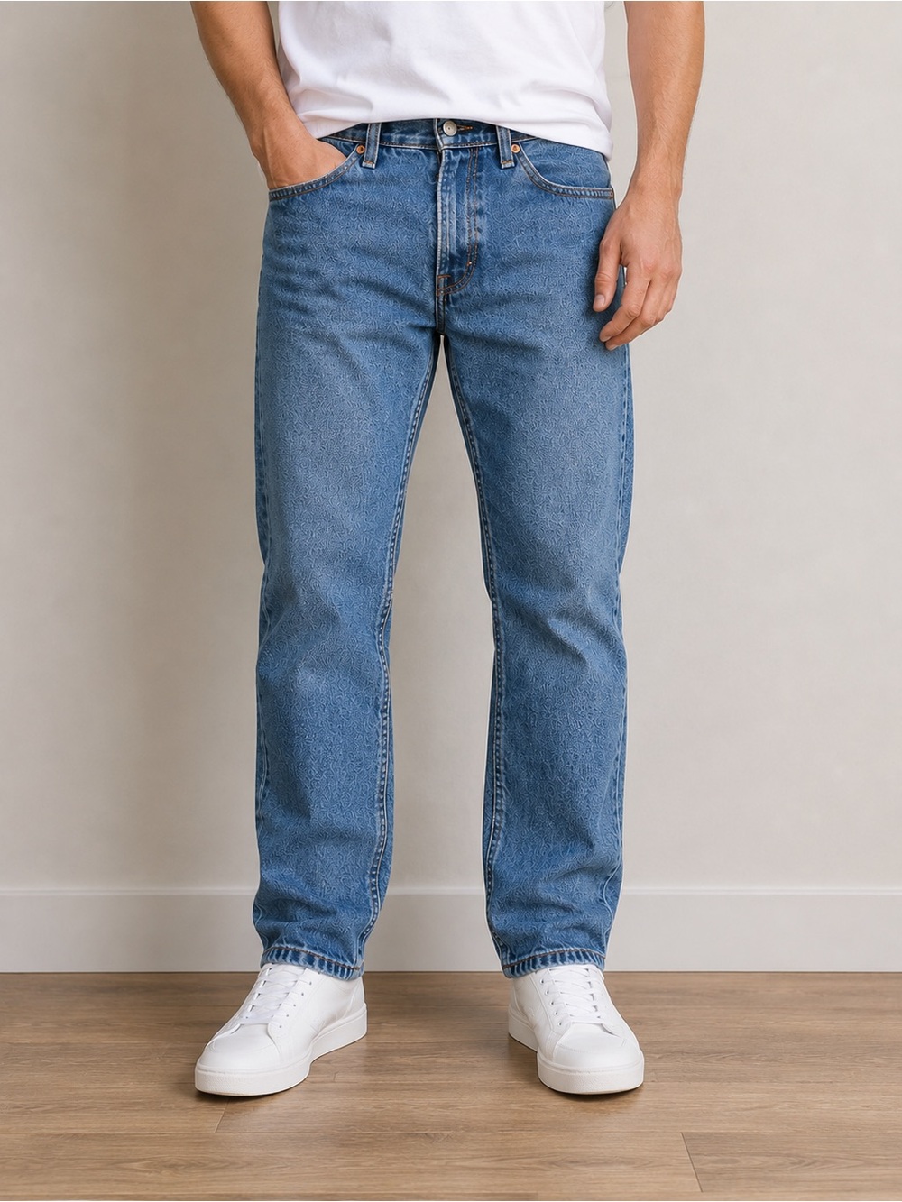 Men's Levi’s Straight Fit Jeans in Medium Blue